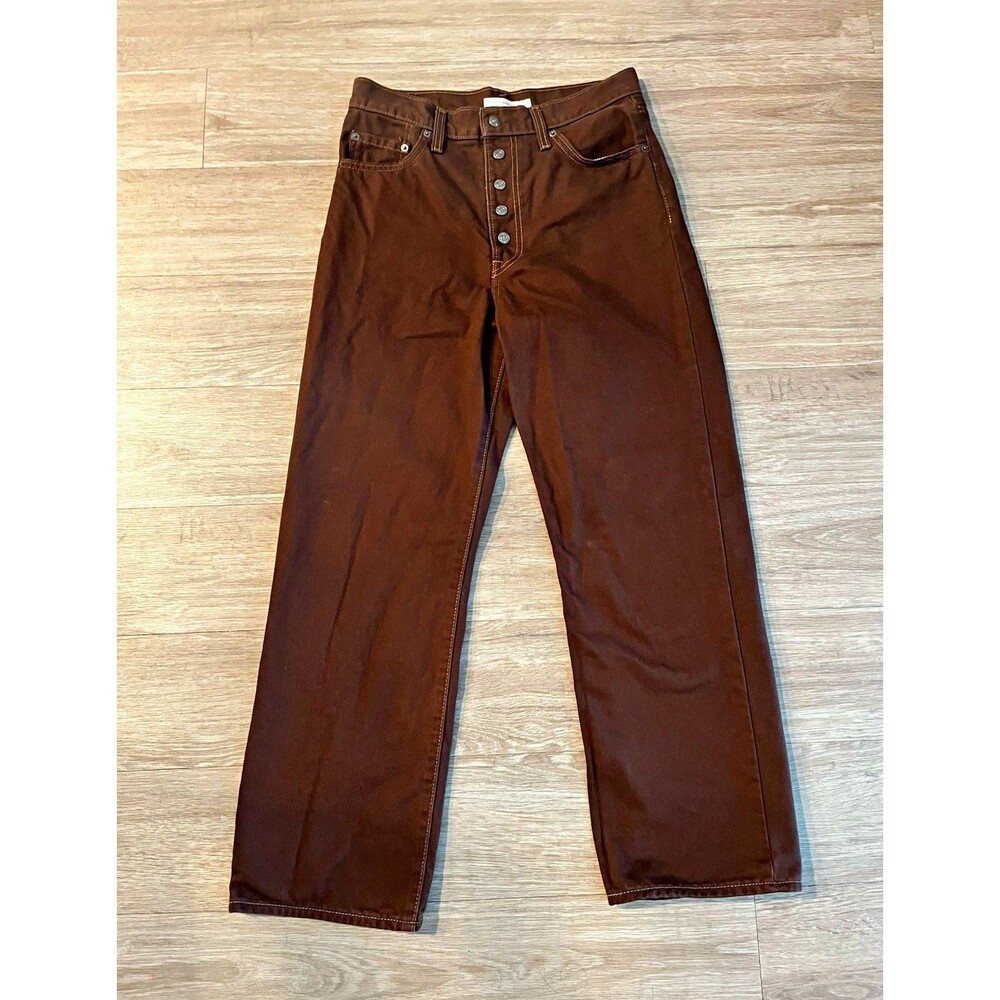 LEVI'S Ribcage Straight Ankle Women's Jeans color hot fudge size 29 0099